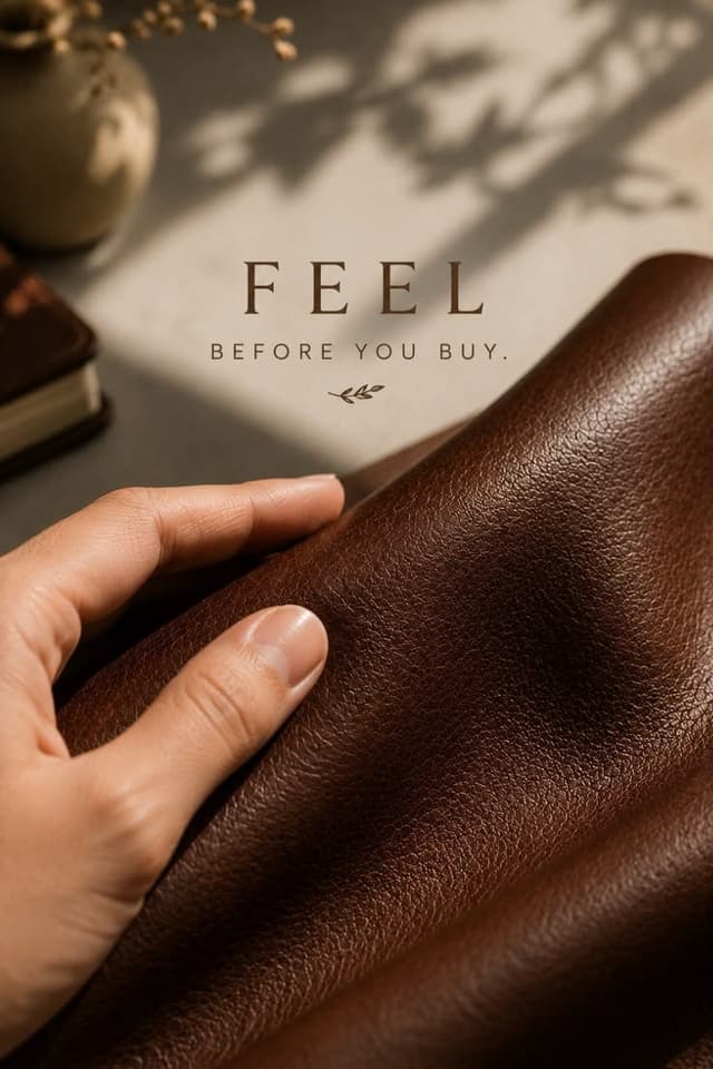 Feel the leather before you buy